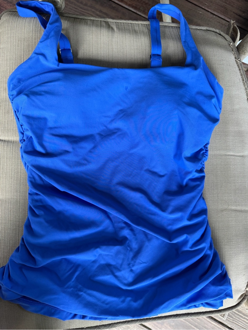 Athleta Royal Blue Swim Top with Support 32B and XS bottoms like new